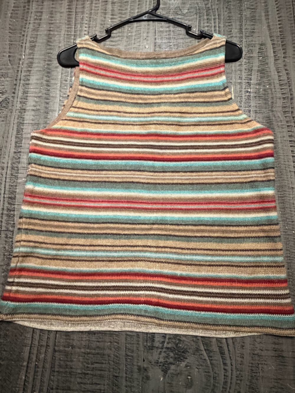 Lauren Ralph Lauren Multicolor Striped Knit Tank Top in Linen & Cashmere